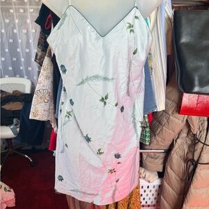 Le Novita Floral Slip Dress with Spaghetti Straps